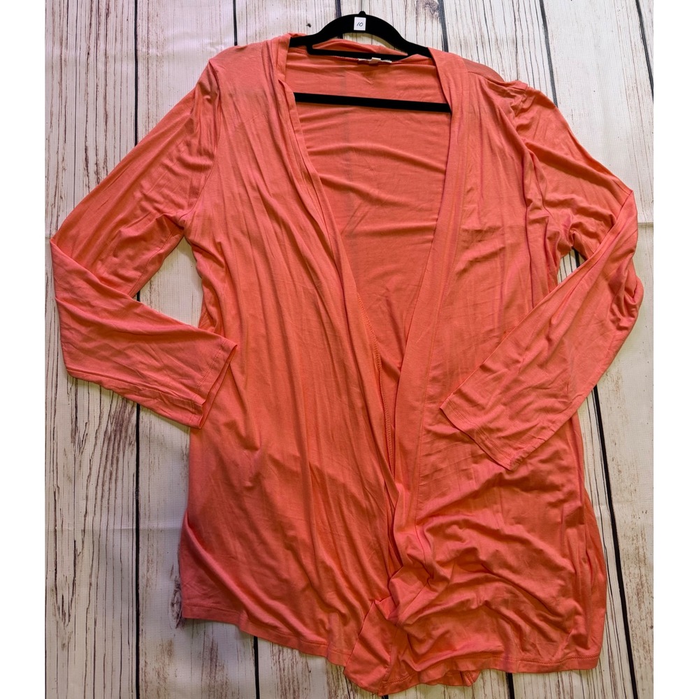 Zenana Outfitters Coral Pink Open Front Cardigan Long Sleeve Plus Size‎ 3X Soft